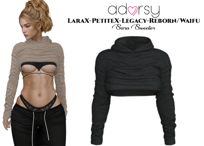 adorsy - Sara Sweater Black - LaraX/Legacy/PetiteX/Reborn/Waifu