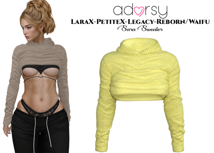 adorsy - Sara Sweater Yellow - LaraX/Legacy/PetiteX/Reborn/Waifu