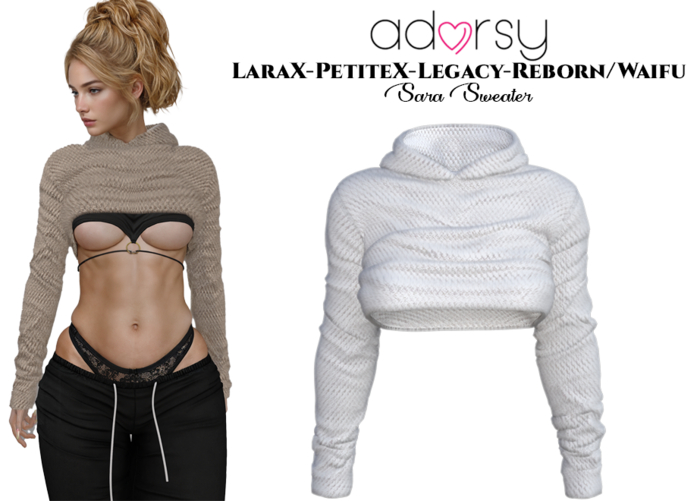 adorsy - Sara Sweater White - LaraX/Legacy/PetiteX/Reborn/Waifu