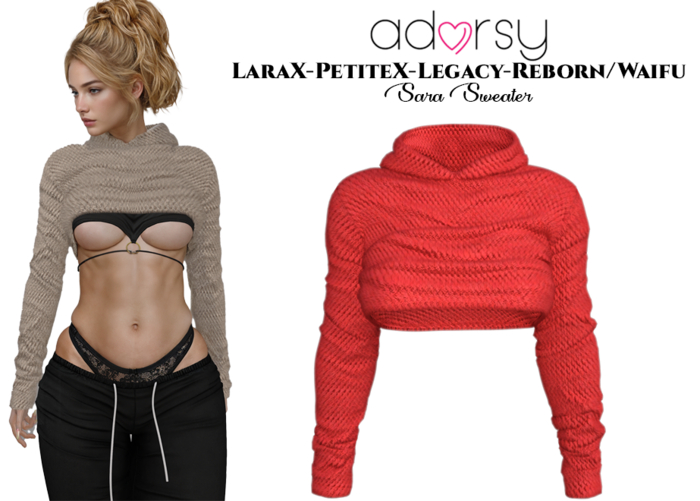 adorsy - Sara Sweater Red - LaraX/Legacy/PetiteX/Reborn/Waifu
