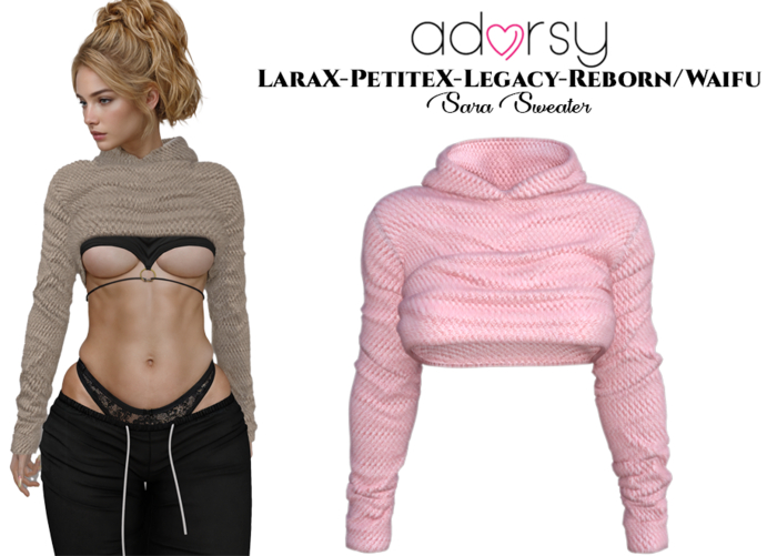 adorsy - Sara Sweater Pink - LaraX/Legacy/PetiteX/Reborn/Waifu