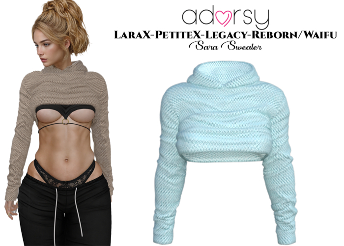 adorsy - Sara Sweater Light Blue - LaraX/Legacy/PetiteX/Reborn/Waifu