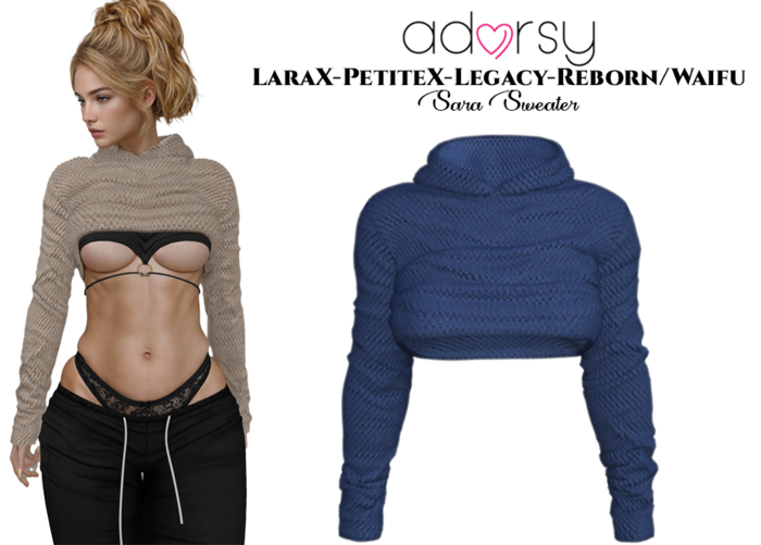 adorsy - Sara Sweater Blue - LaraX/Legacy/PetiteX/Reborn/Waifu