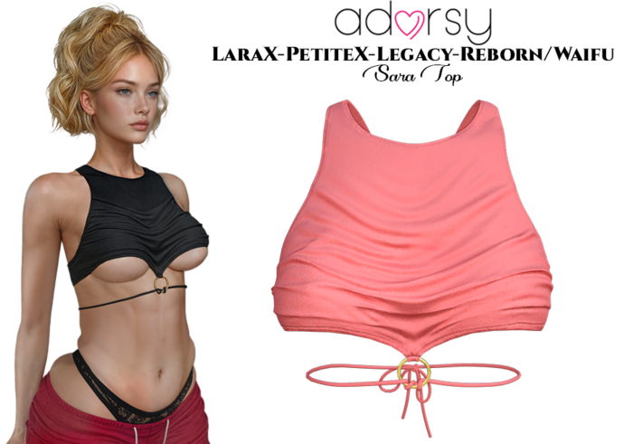 adorsy - Sara Top Coral - LaraX/Legacy/PetiteX/Reborn/Waifu