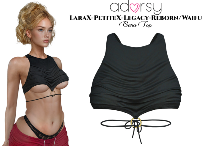 adorsy - Sara Top Dark Black - LaraX/Legacy/PetiteX/Reborn/Waifu