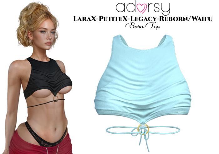 adorsy - Sara Top Light Blue - LaraX/Legacy/PetiteX/Reborn/Waifu