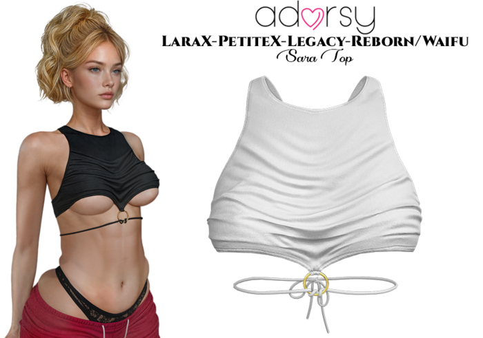 adorsy - Sara Top White - LaraX/Legacy/PetiteX/Reborn/Waifu