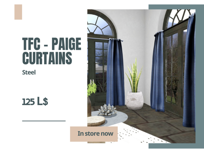 TFC -Paige curtains Steel 