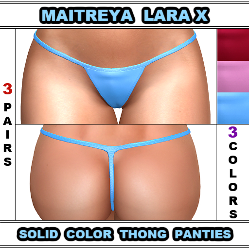 Blair -Thong Panties Set # 1 - 3 Color s- LaraX