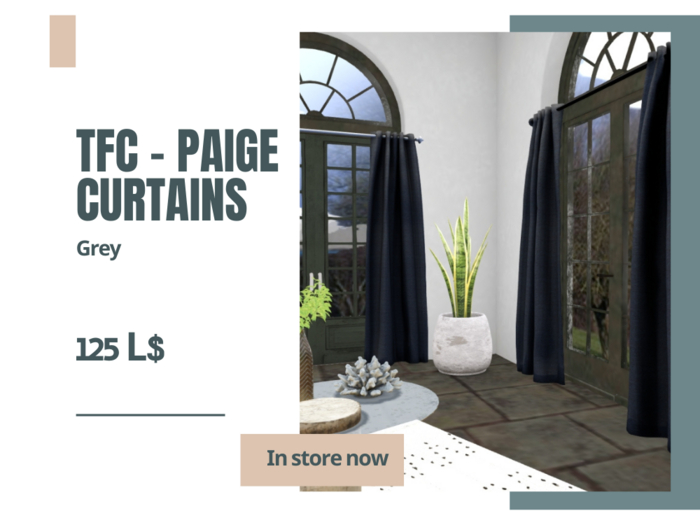 TFC -Paige curtains Grey 