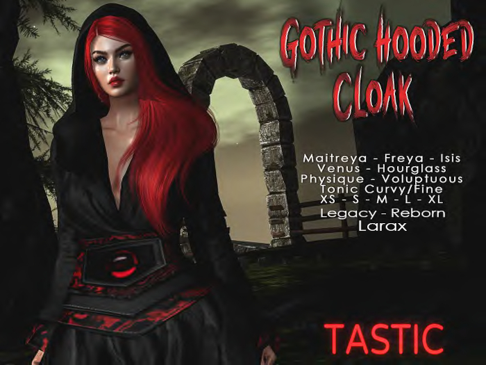 Tastic-Gothic Hooded Cloak 