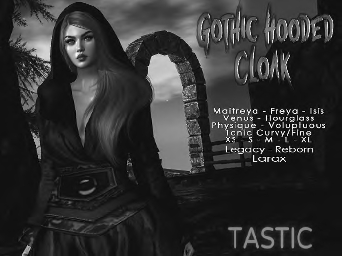 Tastic-Gothic Hooded Cloak Demo