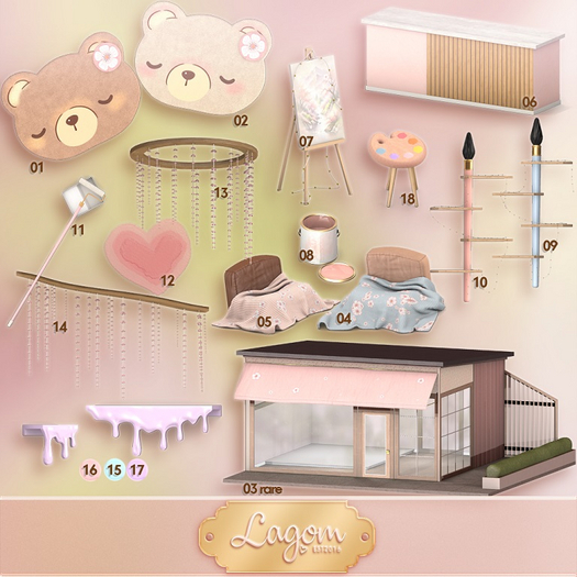 16. Lagom - Sakura Art studio [ Shelf S Pink ]