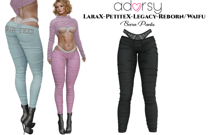 adorsy - Sara Pants Black - LaraX/Legacy/PetiteX/Reborn/Waifu