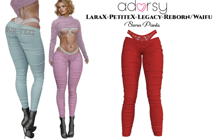 adorsy - Sara Pants Deep Red - LaraX/Legacy/PetiteX/Reborn/Waifu