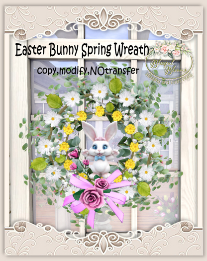 BB..Easter Bunny Spring Wreath