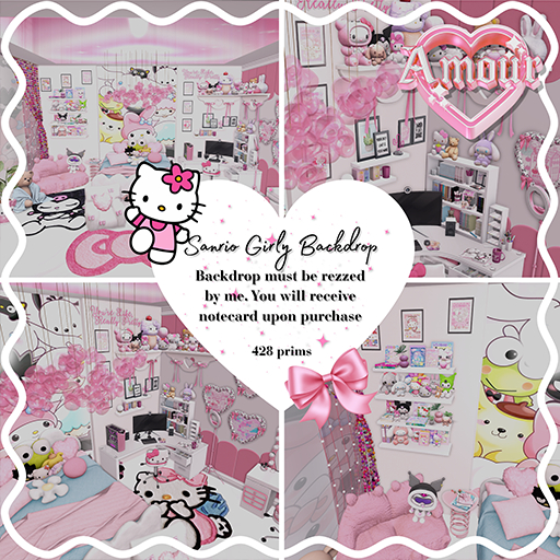 *AMOUR <3 - Sanrio Girly Backdrop