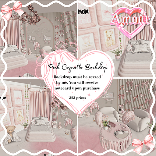 *AMOUR <3 - Coquette Pink Backdrop