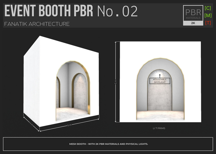 :FANATIK: Event Booth PBR No. 02 - Display Stand with Spotlights 2K PBR materials