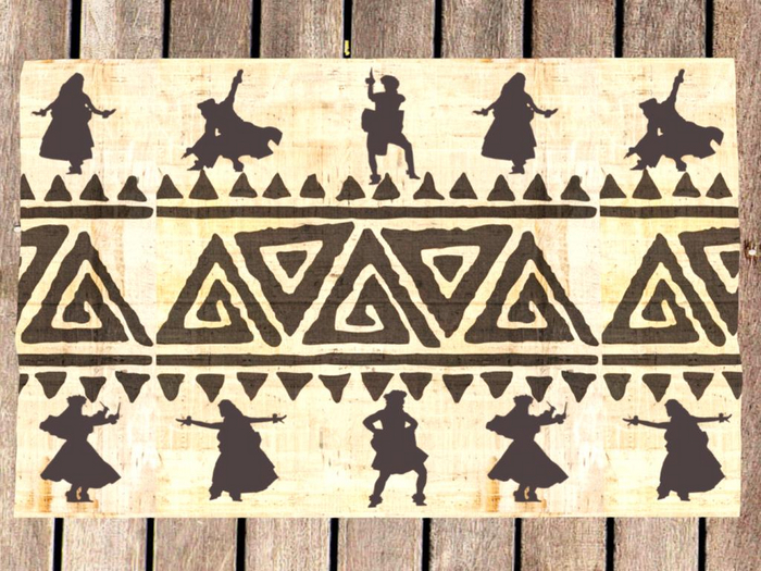 Carpet TAPA HULA DANCERS