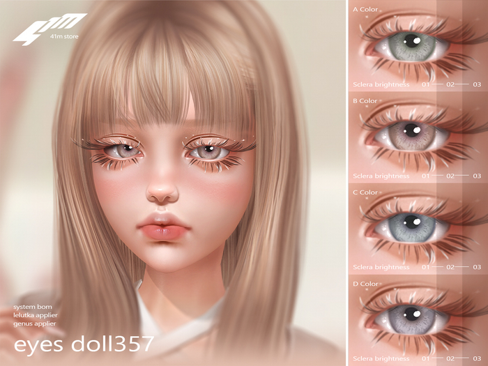 41m / Eyes Doll357: 12 Colors