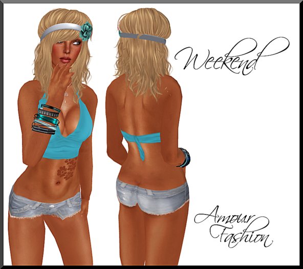 ✦ CLEARANCE SALE ✦ Amour Fashion - Weekend Outfit - Baby Blue