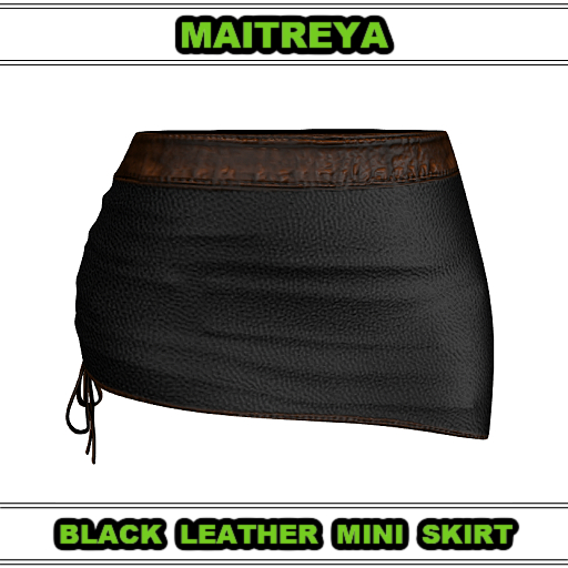 Nicole-Black Leather Skirt For Maitreya Lara