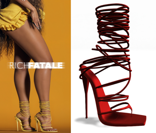 $RICH FATALE - CHRISETTE MULTI STRAP HEEL - MAROON