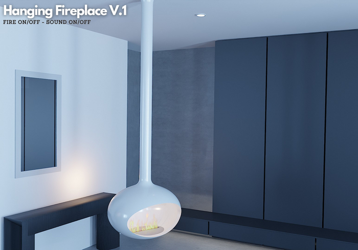 DIFFERENCE - Hanging fireplace V.1 - PBR - white  