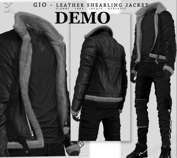 E.K - GIO - Leather Shearling Jacket - DEMO {ADD - ME }
