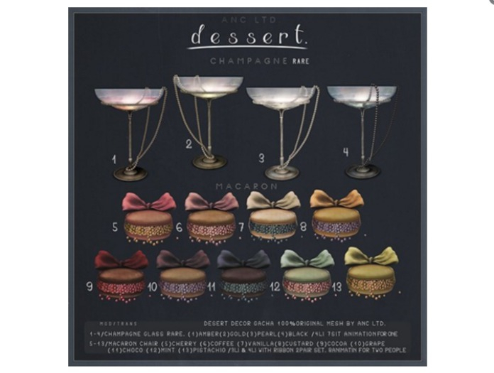 {anc}  Dessert. / champagne glass[amber]4Li RARE