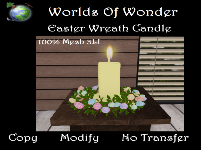 WoW Easter Wreath Candle