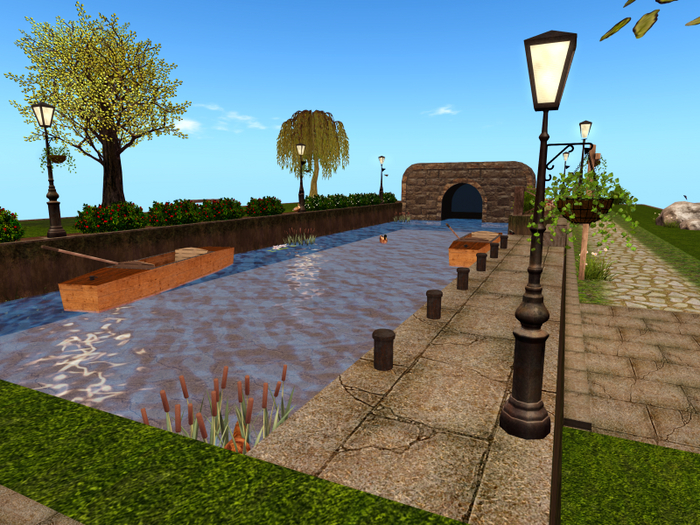Waterside Canal Scene