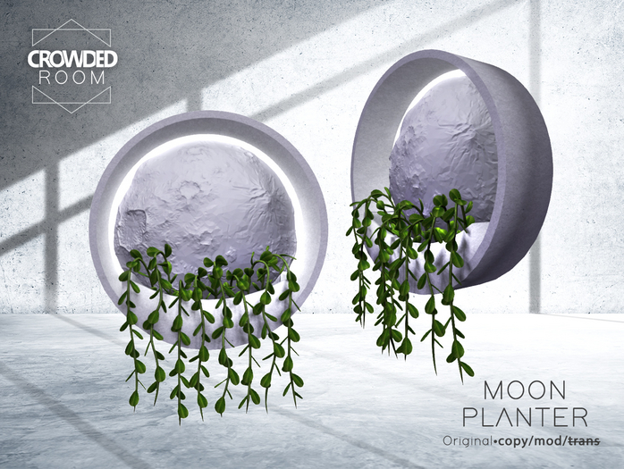 Crowded Room - Moon Planter - White 