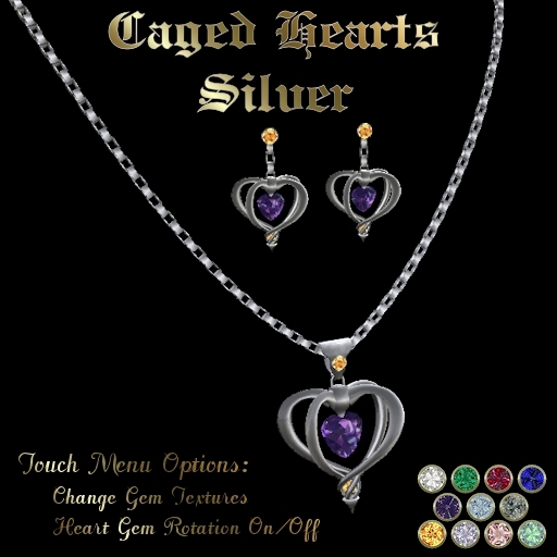 Ashira's Caged Hearts - Silver