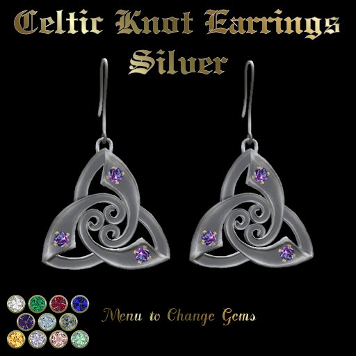 Ashira's Celtic Knot Earrings - Silver