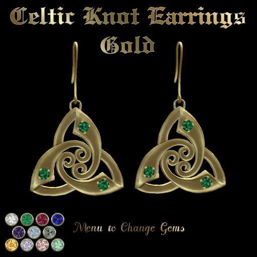 Ashira's Celtic Knot Earrings - Gold