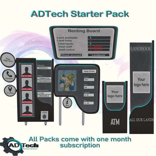 ADTech - Rental System Starter Pack Black Neon
