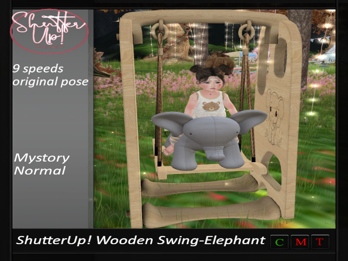 ShutterUp! Wooden Swingset-Elephant