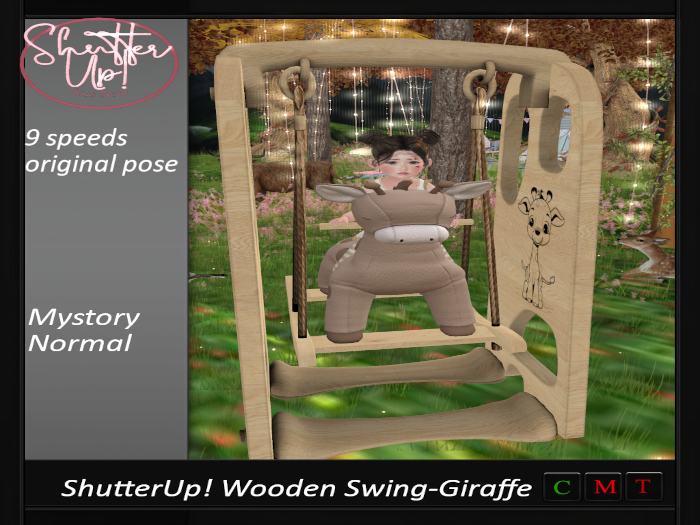 ShutterUp! Wooden Swingset-Giraffe