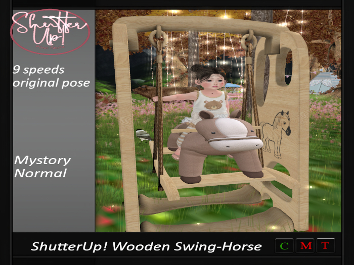 ShutterUp! Wooden Swingset-Horse