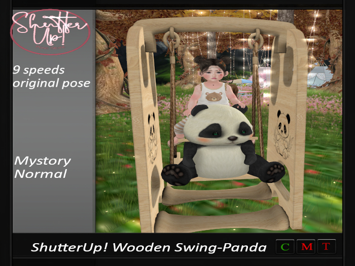 ShutterUp! Wooden Swingset-Panda