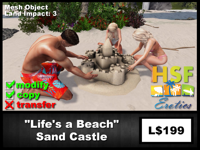 "Life's a Beach" Sand Castle