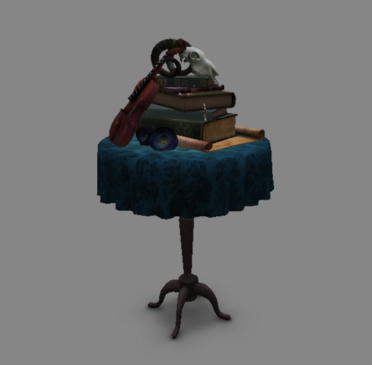 [noctis] vanitas Still life table fiddle
