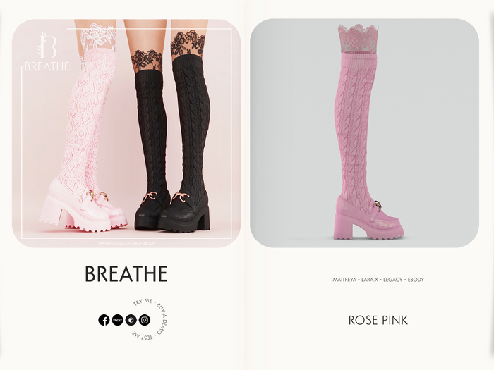 [BREATHE]-Kiti Loafers-Rose Pink-(Fits Maitreya Lara, Legacy, eBody,  Maitreya Lara-X)
