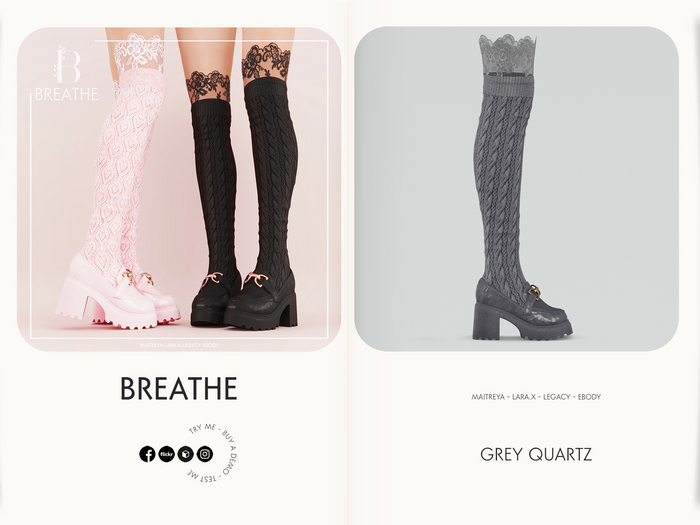 [BREATHE]-Kiti Loafers-Quartz Grey-(Fits Maitreya Lara, Legacy, eBody,  Maitreya Lara-X)