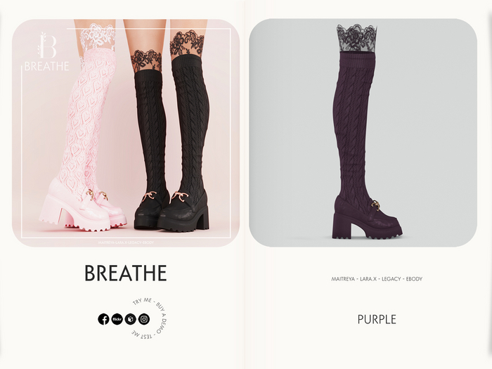 [BREATHE]-Kiti Loafers-Purple-(Fits Maitreya Lara, Legacy, eBody,  Maitreya Lara-X)