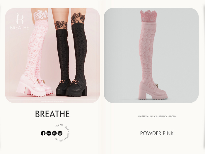 [BREATHE]-Kiti Loafers-Powder Pink-(Fits Maitreya Lara, Legacy, eBody,  Maitreya Lara-X)