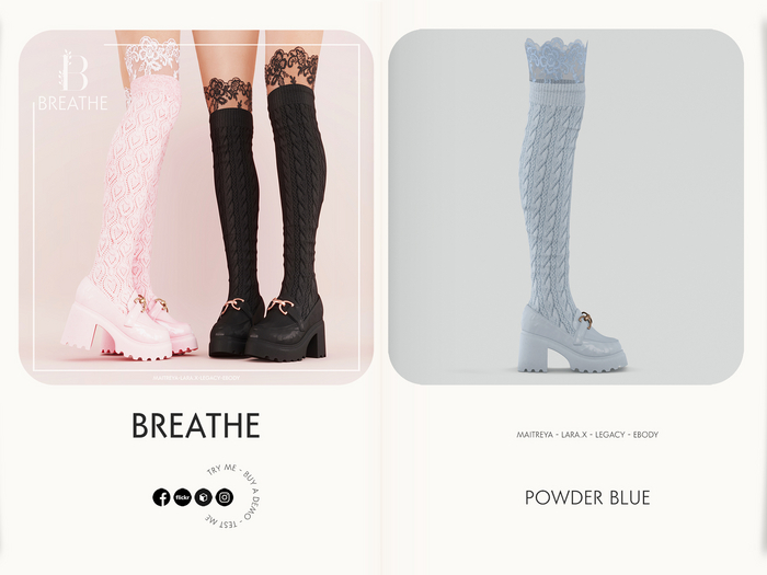 [BREATHE]-Kiti Loafers-Powder Blue-(Fits Maitreya Lara, Legacy, eBody,  Maitreya Lara-X)