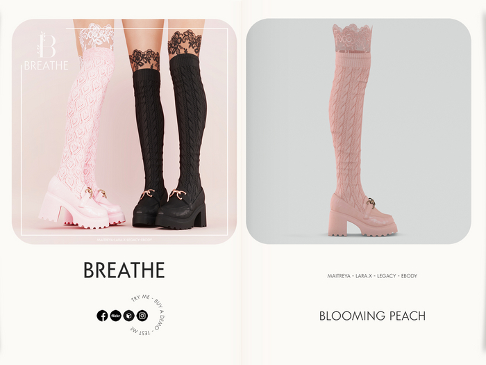 [BREATHE]-Kiti Loafers-Blooming Peach-(Fits Maitreya Lara, Legacy, eBody,  Maitreya Lara-X)